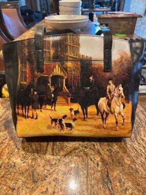 Patricia Nash Country Ride Equestrian Horse Leather Excellent Condition Tote